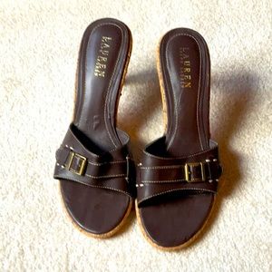 Ralph Lauren cork heel sandal